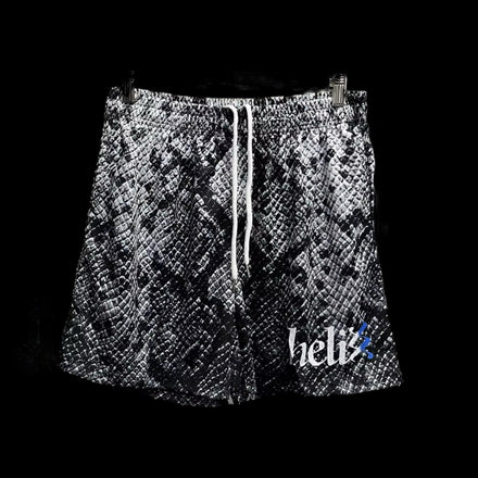 Snakeskin black helix shorts